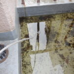 屋上雨水管の高圧洗浄事例